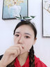 清晨的星星网红新款头箍日常外出韩版头饰发带甜美可爱女生发箍兔耳朵发饰春 蓝绿大条纹 实拍图