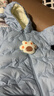 巴拉巴拉童装婴儿连体羽绒服轻薄羽绒服宝宝衣服2025冬装抱衣爬服男童女童 蓝色小熊-白鸭绒 80 cm-充绒量41g 实拍图