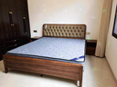 双叶实木床真皮软包床1米8胡桃木双人床主次卧室1.5米家用高2025新款 胡桃木床 1500mm*2000mm燕尾榫框架结构 实拍图