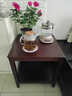 豪瑞森简约家用小茶几边几客厅角落迷你沙发边桌侧边小方桌中式方几角几 黑胡桃色50*35*54实木桌腿 实拍图