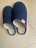 回力日系柔软情侣棉拖秋冬家居室内保暖棉鞋男款HL0006蓝色42-43码 实拍图