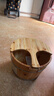 雷果木业高40cm杉木洗脚木桶泡脚木桶足浴桶足疗木盆熏蒸木桶深厚桶足三里 25cm木桶+长柄盖 实拍图