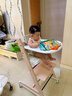 小主早安（BeBeMorning）成长椅儿童餐椅婴儿餐桌座椅宝宝家用高脚椅榉木吃饭学习-樱花粉 实拍图
