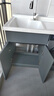 赛诺纳美太空铝洗衣机柜台盆一体小户型阳台滚筒伴侣洗衣池浴室柜组合套装 1.3M左盆【白盆+灰铝柜】 默认发左盆右盆备注 实拍图