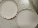 欧式高级陶瓷盘圆形加厚深盘复古简约餐具 纯白福线-8英寸饭盘2个装 实拍图