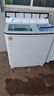 双鹿洗衣机半自动家用大容量双桶双缸波轮式洗脱一体机  家用商用租房家庭理发店酒店洗车行 28公斤【洗20+脱8】 双不锈钢+蓝光洁净 双缸 实拍图