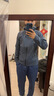 迪卡侬（DECATHLON）硬壳冲锋衣男女春秋登山防风防水单层夹克风衣运动外套MH500 男款-蓝色 加内胆选大一码 M 实拍图