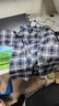曼迪尚长袖格纹衬衫男生春秋季格子衬衫复古痞帅多巴胺衬衣男青少 274黑白色 L 【110-125斤】 实拍图