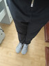特步运动裤秋冬新款健身跑步裤透气卫裤针织束脚男裤子保暖通勤休闲裤 0128束脚-秋冬加绒-正黑色 L 实拍图