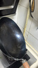 章丘铁锅正宗手工锻打铁锅无涂层物理不粘锅炒锅老式家用炒菜锅厨具轻音 标准版古法烤蓝（已干烧） 32cm 实拍图
