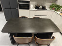 法莎蒂政府补贴霸道总裁意式岩板餐桌椅桌现代轻奢家用餐桌 维克深灰(哑光+全托底板)单桌+伊姆斯椅*4 160x80x77cm 实拍图