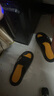 回力运动拖鞋男浴室内户外减震防滑厚底凉拖鞋HL39651黑黄色46-47码 实拍图