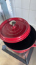 珐宝（staub）法国进口珐琅铸铁锅平底双耳煲汤锅炒锅炖锅煲饭煮锅电磁炉 酒红 20cm 实拍图