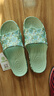 维布伦（VEBLEN）防滑拖鞋女外穿夏季印花室内居家软底凉拖鞋厚底浴室洗澡凉拖女款 69223山茶花香草绿 38-39 实拍图