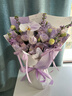 插画鲜花速递紫玫瑰混搭花束求婚表白送女友老婆生日礼物全国同城配送 11朵紫玫瑰蝴蝶兰混搭花束 实拍图