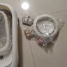iuu婴儿洗澡盆 可折叠宝宝浴盆大号 洗澡神器躺托浴架新生儿童用品 【北欧灰】+调节感温浴架+脸盆*3 材质：FAD食品级材质检测认证 实拍图