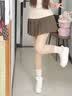 环球奶白色加绒高帮棉鞋女2025冬新款毛茸茸校园风潮流休闲运动鞋板鞋 实拍图