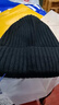 海澜之家（HLA）帽子男士秋冬季保暖加绒毛线针织帽女含羊毛防风防寒 黑色 实拍图