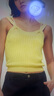 ONLY秋冬辣妹百搭设计感修身短款背心针织衫女|122245005 B06亮黄色BLAZING YELLOW XS 155/76A 实拍图