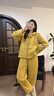 ZUMASHL睡衣女士2026新款秋冬季纯棉夹棉袄加厚保暖可外穿家居服套装冬天 S85990#（翻领）夹棉套装-麦穗金 M 【建议85-120斤穿】三层加厚 实拍图