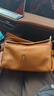 BAGTREE【明星同款】包包树奶盒包植鞣皮单肩斜挎腋下通勤Hobo枕头女士包 焦糖色-小号【双磁吸款】 高级小众 实拍图