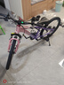 凤凰山地自行车男女变速山地车碟刹青少年儿童自行车学生单车 星际 粉紫【变速+辐条轮】 22寸【适合130-170cm】 实拍图
