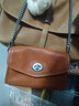 裘真信封包女链条斜挎单肩包休闲复古小包植鞣头层牛皮包包 焦糖色-小号 实拍图