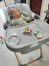 优乐博（YOULEBO）宝宝餐椅婴儿餐桌椅儿童家用吃饭座椅可一键折叠移动餐车辅食椅子 免安装多功能可坐可躺餐椅摩登灰 婴幼儿小孩0-3岁6适用 实拍图