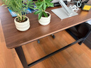 馨美凯电脑桌台式家用简易书桌办公桌简约现代工作台租房卧室学习写字桌 【单桌1.6cm厚桌面】黑架+深胡桃 长120cm*宽60cm*高74cm 实拍图