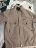 花花公子（PLAYBOY）外套男冲锋夹克男装秋冬季男士休闲工装潮流上衣服 卡其 M 实拍图
