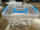 透明收纳箱储物箱家用玩具杂物整理箱首饰盒塑料加厚收纳箱 【蓝色】19.5*15*10cm（带盖子） 1个装 实拍图