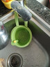 可挂式水槽沥水篮家用厨房水槽分离食物残渣过滤篮水果清洗滤水篮 绿色【一按即倒/不脏手】大号 实拍图