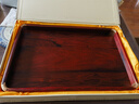 唐瓴（TANGLING）胡桃木茶盘实木托盘木制干泡家用茶托盘长方形木质圆形点心餐盘 红酸枝茶托盘-35*24*3.5cm 实拍图