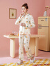 芬腾春秋季翻领开衫纯棉长袖睡衣女士家居服女士睡衣软棉棉 实拍图