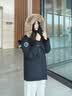 波司登（BOSIDENG）反季极寒鹅绒羽绒服男女情侣同款加厚大毛领保暖抗风外套 黑色8056 -充绒量+30%左右-700+高蓬鹅绒 S 160/84A 体重约100-110斤-卡码拍大 实拍图