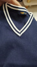 罗蒙儿童校园服春秋男童女童针织马甲套装 藏青白边针织马夹 140 实拍图