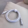 图拉斯小冰线苹果充电线快充适用iPhone14 13 12 11 8 Pro MAX手机ipad平板车载carplay数据线pd30w认证 银白色1.2M冰爽手感丨低温快充丨贈理线带 实拍图