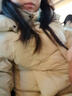 雪中飞（SNOWFLYING）羽绒服中长款女士2025新款休闲时尚过膝加厚保暖直筒高级冬季外套 杏白色 M (160) 110-130斤 实拍图