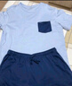 京东京造10A抗菌纯棉睡衣男短袖套装25春夏情侣家居服蓝2XL 实拍图