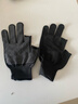 垂钓户外骑行快递外卖专用防滑手套露二指耐磨可触屏男女通用 黑色【1双】 实拍图