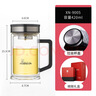 希诺（HEENOOR）双层玻璃杯带把手高档泡茶杯子男家用办公透明水杯XN-9005 420mL 实拍图