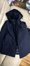 雅戈尔（YOUNGOR）羽绒服男连帽羽绒服聚酯纤维面料鹅绒填充保暖舒适 藏青VLYD419889FTA L 175/96A 实拍图
