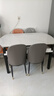惠寻 京东自有品牌 现代简约岩板餐桌椅组合小户型可伸缩餐桌家用饭桌 亮光雪山白/黑白框架-加厚皮椅 1.35米 一桌六椅(升级实木四轨道) 实拍图