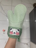 做饭必备宝妈学生隔热手套微波炉烤箱专用耐高温防烫手套厨房烘焙 烘焙防烫手套2指1只绿色 实拍图