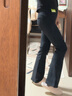 蕉下（beneunder）高弹高暖微喇裤加绒休闲裤女修身裤子喇叭保暖塑型百搭EL111 实拍图
