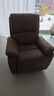 顾家家居（KUKA）智能家居家用真皮电动单椅现代多功能单人沙发A006&A092 升级版A092【咖色】手动带摆转 单人 实拍图