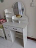 普派梳妆台卧室化妆台欧式轻奢梳妆柜收纳一体柜带妆镜LED灯椅子 荐【白色】单桌+LED灯+圆镜+花瓣椅 实拍图
