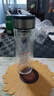 【京东物流配送】高硼硅双层玻璃杯大容量泡茶杯水杯子茶水分离杯 【双层加厚】茶杯350ml1只 实拍图