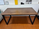 馨美凯电脑桌台式家用简易书桌办公桌简约现代工作台租房卧室学习写字桌 【单桌1.6cm厚桌面】黑架+深胡桃 长160cm*宽80cm*高74cm 实拍图