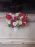 三沐简舍仿真花假花餐桌卧室客厅装饰品摆设花酒柜创意摆件工艺品塑料花 五彩桃香玫+花筐 实拍图